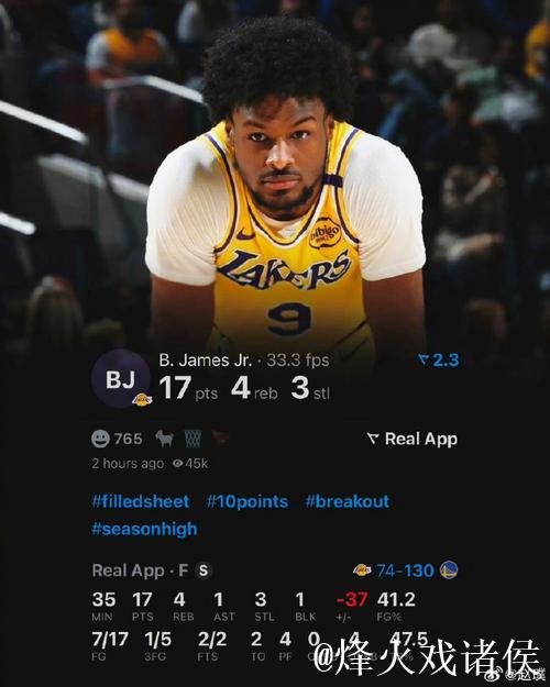 布朗尼贡献17分4篮板3抢断 勇士大胜湖人58分豪取6连胜